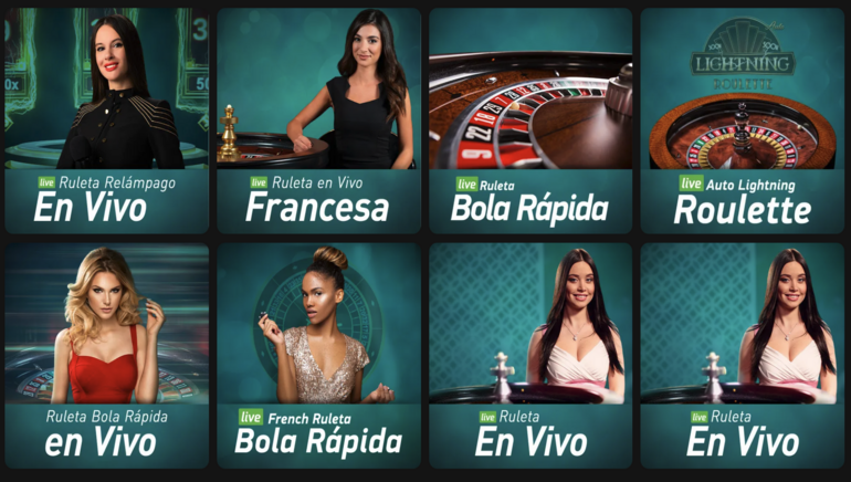 Las mesas de ruleta en vivo de Casino777