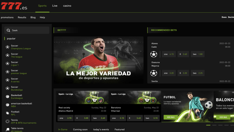 captura de pantalla 1 de Bet777 Apuestas