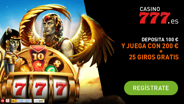 Registrándose en Casino777 ES puede obtener 200€ y 25 tiros libres