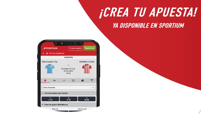 "Crear mi apuesta" en Sportium Sports