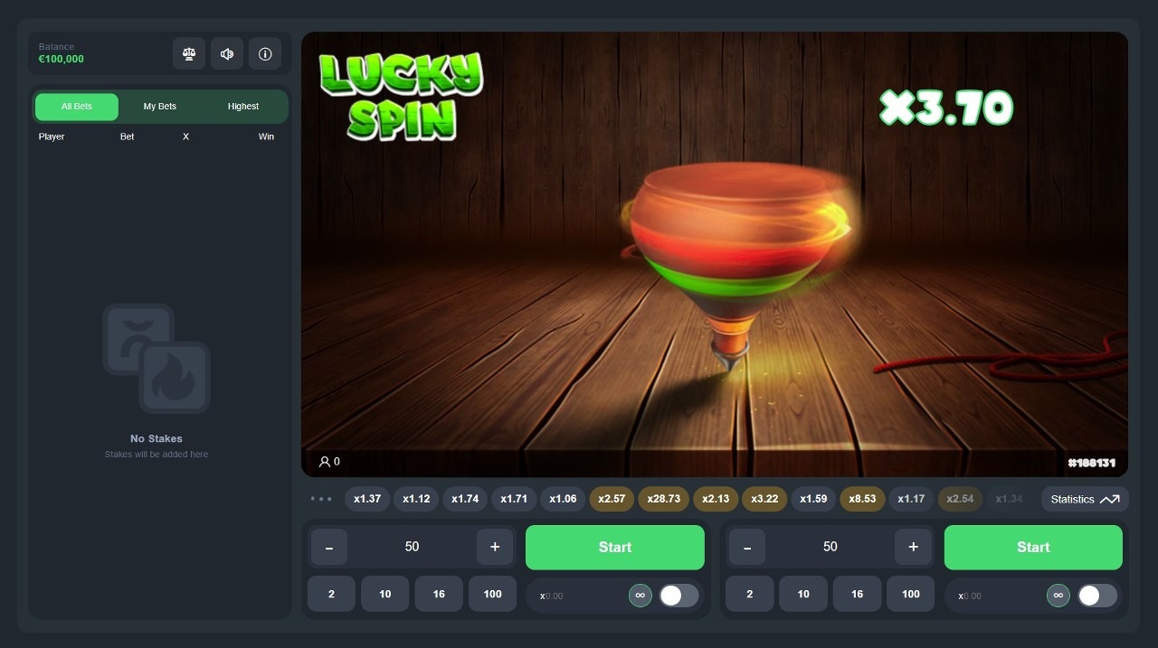 Lucky Spin Crash Game
