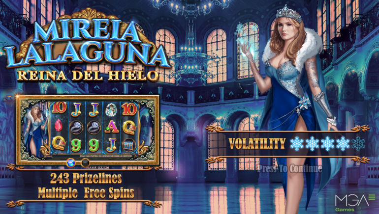 Mireia Lalaguna se Convierte en la Reina del Hielo en la Tragaperras de Casino de Spanish Celebrities de MGA Games